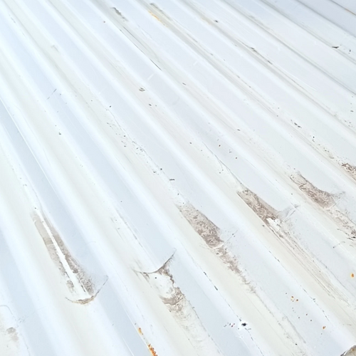 Bardage acier blanc - 4000 x 1050 mm (ondulé)