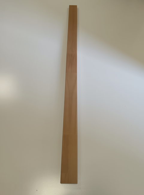 Tasseau décoratif pin bois massif abouté - 20 x 60 - L=1.2m vernis ton châtaignier