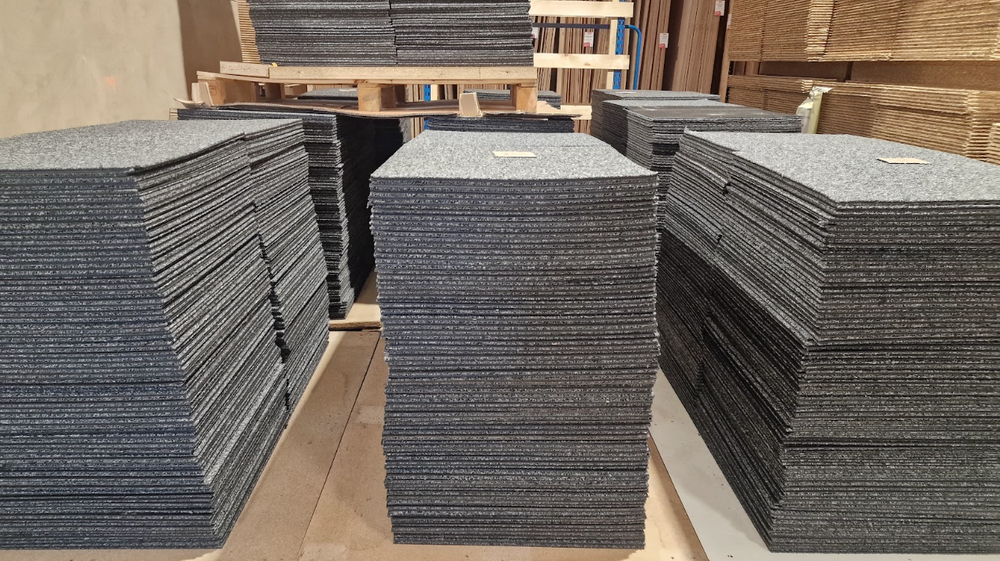 Dalle moquette gris - 500 x 500 mm - Interface Heuga 726