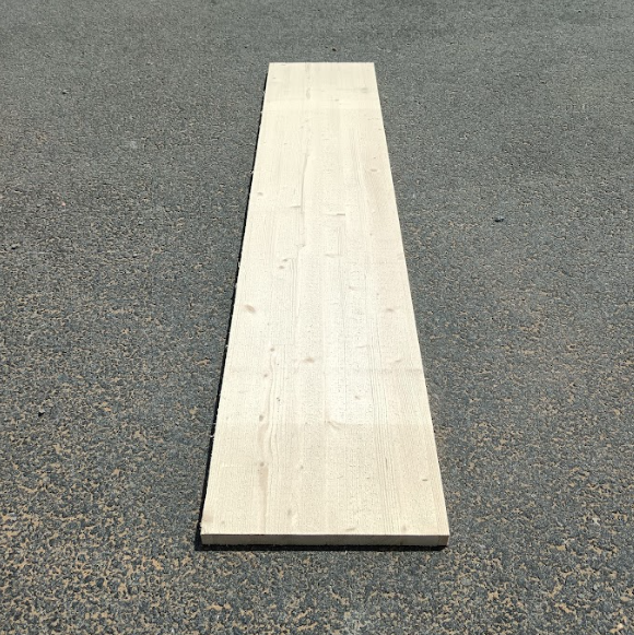 Tablette epicéa lamellé collé - 1200 x 380 x 25 mm (brut de sciage)