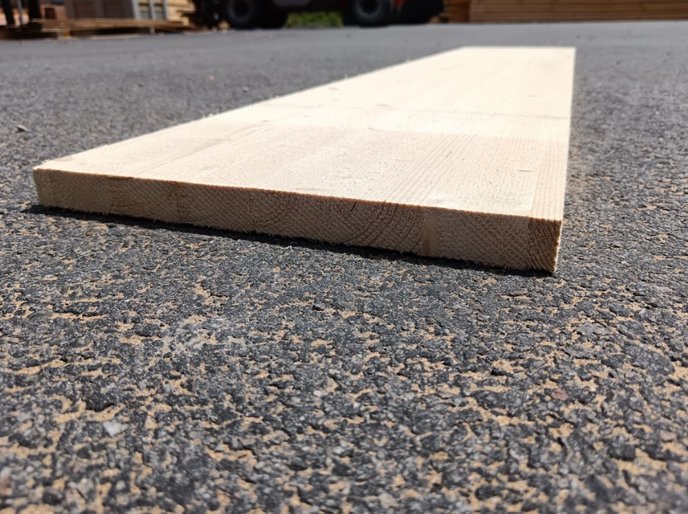 Tablette epicéa lamellé collé - 1200 x 380 x 25 mm (brut de sciage)