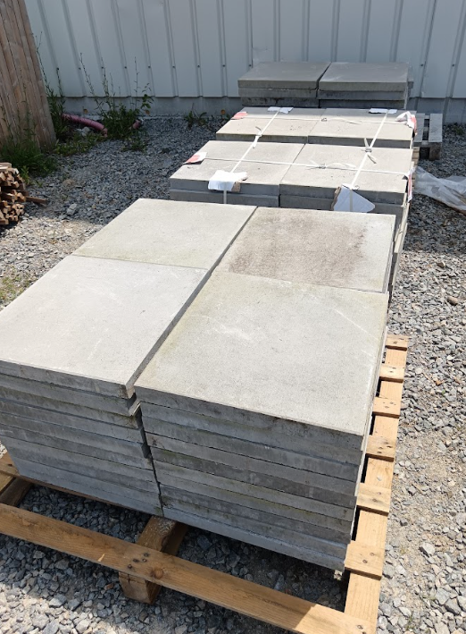 Dalle béton lisse grise - 500 x 500 x 50 mm - ALKERN L075