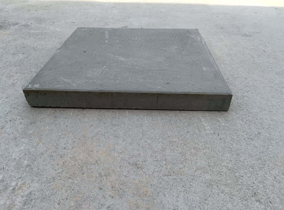Dalle béton lisse grise - 500 x 500 x 50 mm - ALKERN L075