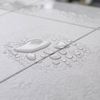 Carrelage extérieur grès cérame rectifié structuré couleur Blanc - gamme Inaq ref L976 - 60x60cm - Ep= 20mm - Novoceram