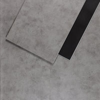 Sol PVC-SPC clipsable imitation carrelage gris moyen classic - 915 x 474 × 5.5mm sous-couche intégrée (SPC103)