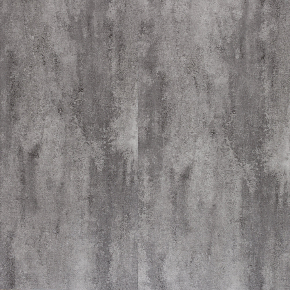 Sol PVC-SPC clipsable imitation carrelage gris moyen béton indus - 940 x 470 × 6 mm sous-couche intégrée (SPC104)