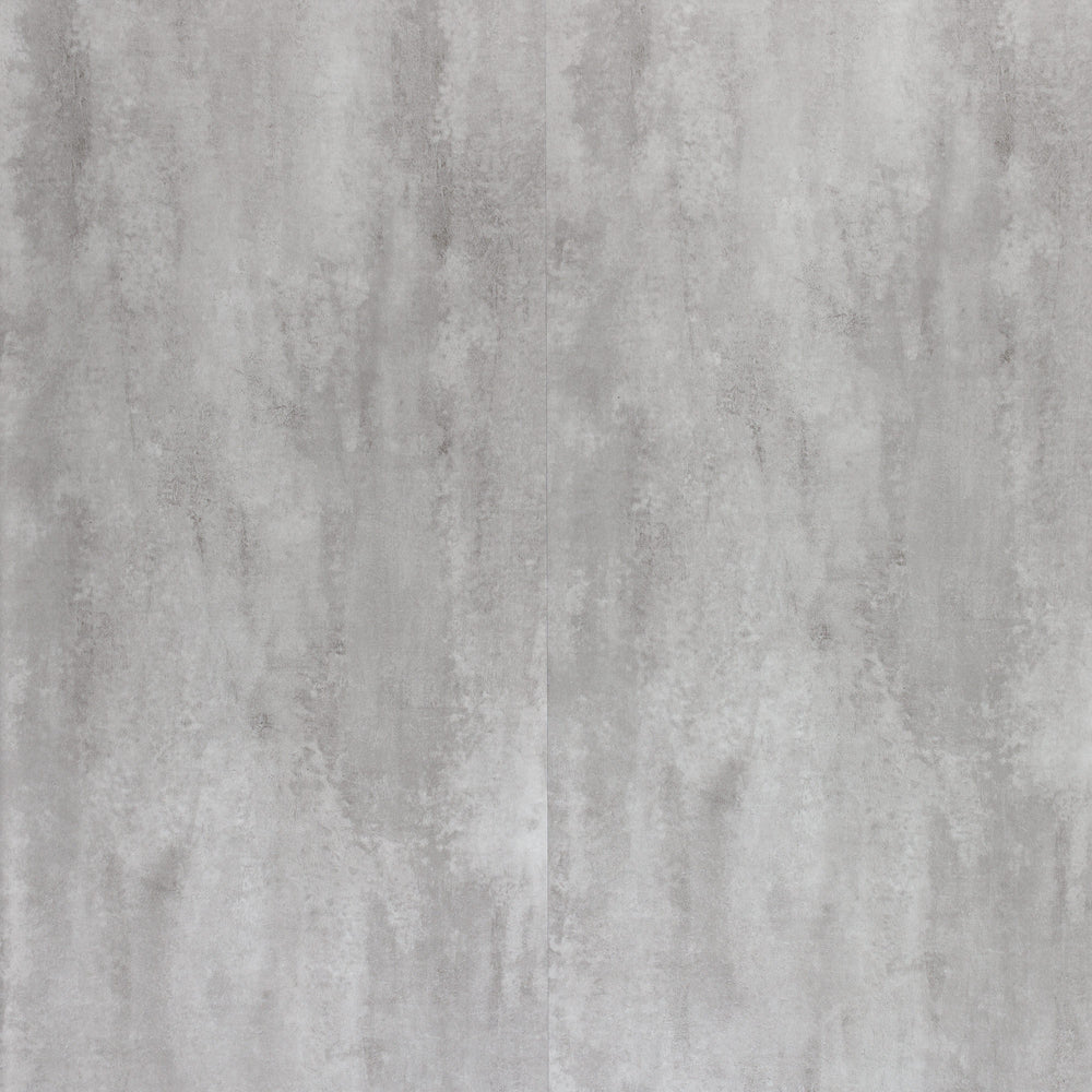 Sol PVC-SPC clipsable imitation carrelage gris clair béton indus - 940 x 470 × 6.0mm sous-couche intégrée (SPC105)
