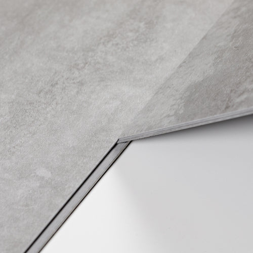 Sol PVC-SPC clipsable imitation carrelage gris clair béton indus - 940 x 470 × 6.0mm sous-couche intégrée (SPC105)