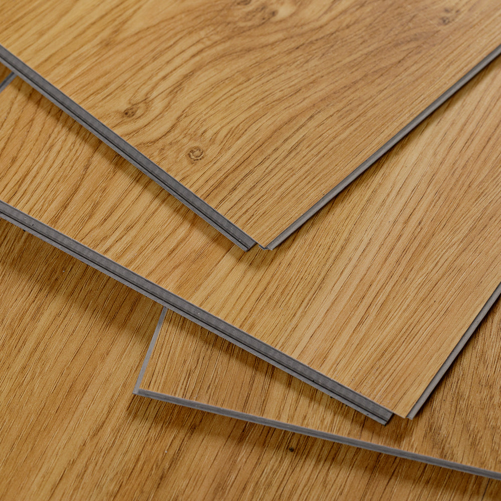 Sol PVC-SPC clipsable Chene chaleureux - usage domestique - sous-couche intégrée - 1220 x 180 × 4.5mm sous-couche intégrée