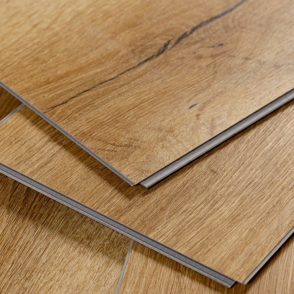 Sol PVC-SPC clipsable chene - usage domestique - sous-couche intégrée - 1220 x 180 × 4.5mm