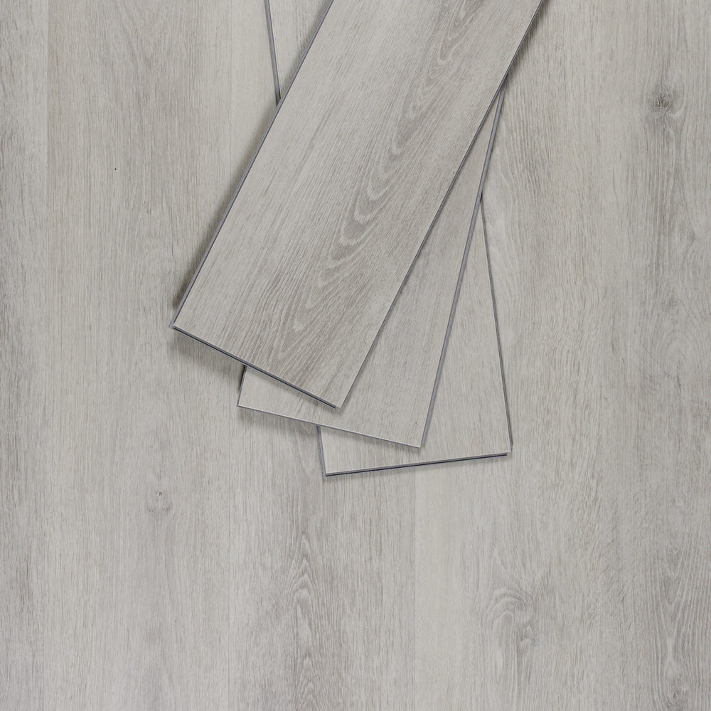 Sol PVC-SPC clipsable chêne gris béton - sous-couche intégrée - 1220 x 180 x 5,5 mm
