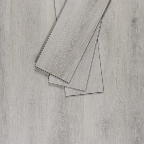 Sol PVC-SPC clipsable chêne gris béton - sous-couche intégrée - 1220 x 180 x 5,5 mm