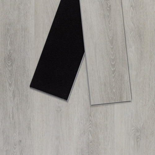 Sol PVC-SPC clipsable chêne gris béton - sous-couche intégrée - 1220 x 180 x 5,5 mm