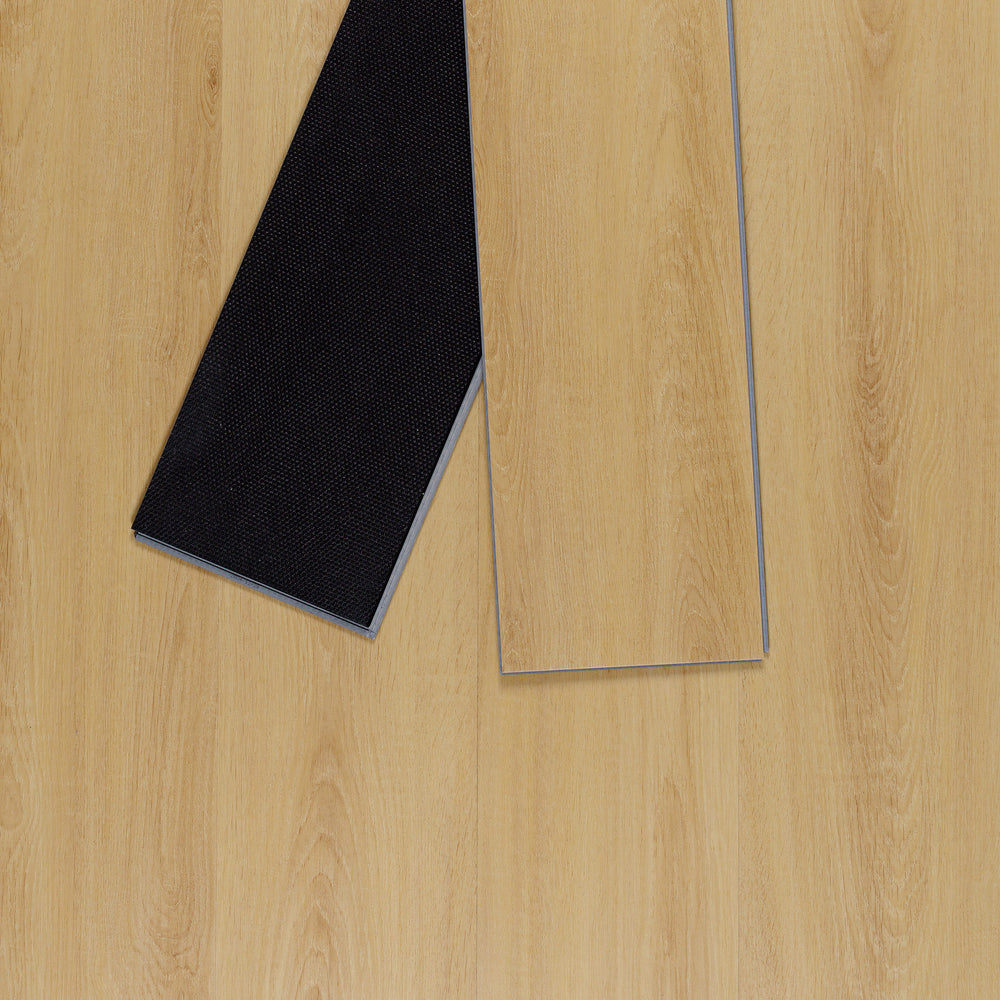 Sol PVC-SPC clipsable Chene clair - usage résidentiel - sous-couche intégrée - 1220 x 180 × 4.5mm sous-couche intégrée