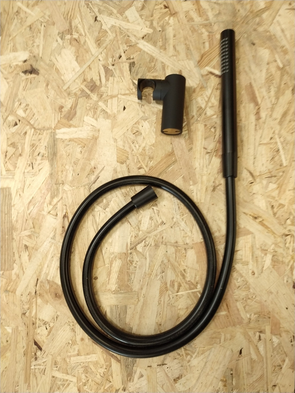 Douchette noir avec flexible 1250 mm et support