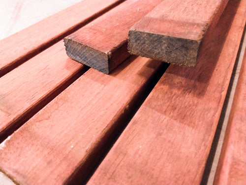 Lame de terrasse bois exo Padouk - 20x50 - L=1,5m