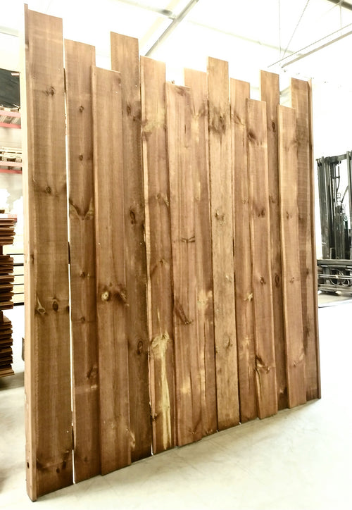 Panneau claustra Séville pin cl4 marron H 180 à 200cm - LG180cm