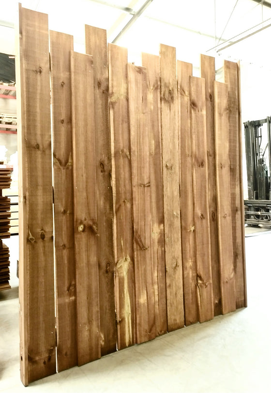 Panneau claustra Séville pin cl4 marron H 180 à 200cm - LG180cm — vue 3