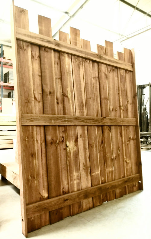 Panneau claustra Séville pin cl4 marron H 180 à 200cm - LG180cm