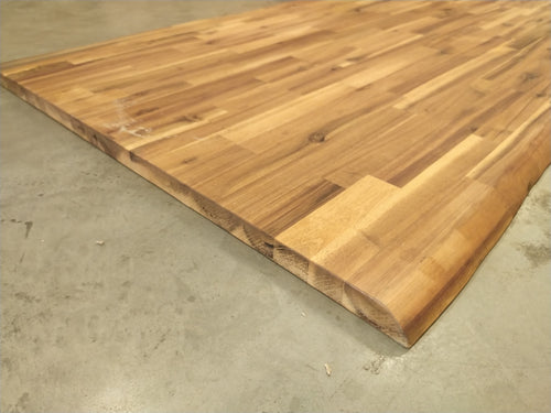 Plan de travail Acacia huilé - lamellé-collé - 2 bords naturels - 1800 x 800 x 26 mm
