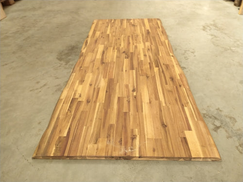 Plan de travail Acacia huilé - lamellé-collé - 2 bords naturels - 1800 x 800 x 26 mm