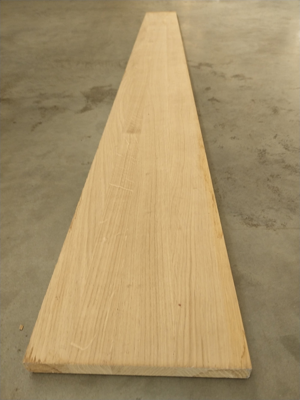 Planche chêne âme pleine - lamellé-collé - 2500 x 215 x 20 mm — vue 2