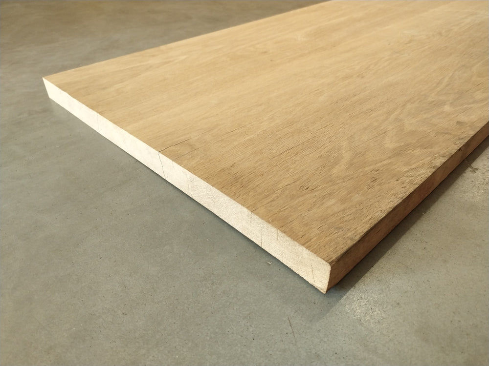 Plan de travail chêne - lamellé collé abouté - bords droits - 3000 x 490 x 30 mm