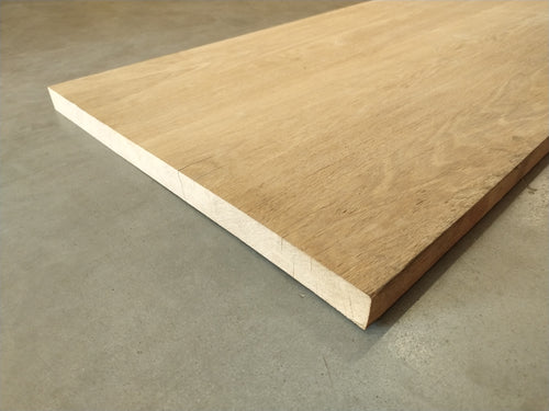 Plan de travail chêne - lamellé collé abouté - bords droits - 3000 x 490 x 30 mm