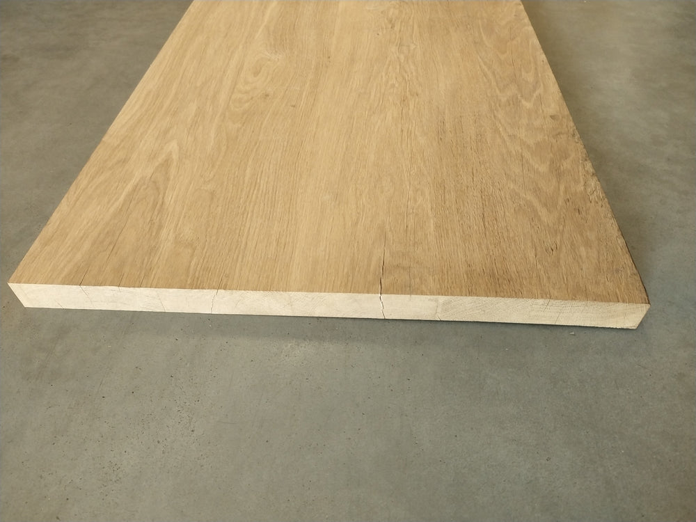 Plan de travail chêne - lamellé collé abouté - bords droits - 3000 x 490 x 30 mm — vue 2
