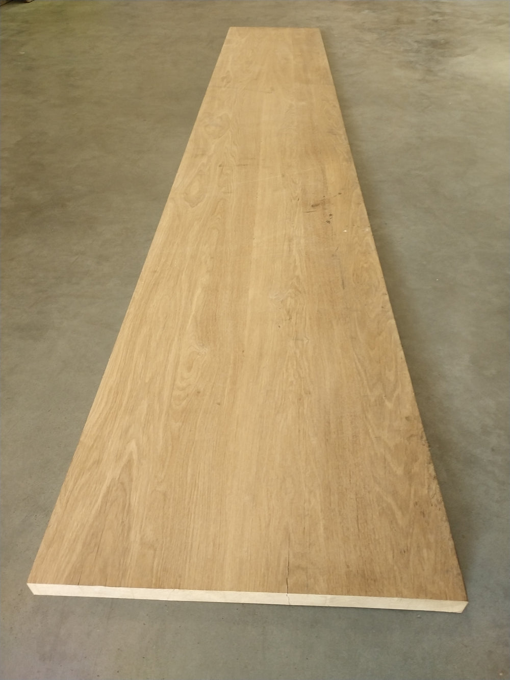 Plan de travail chêne - lamellé collé abouté - bords droits - 3000 x 490 x 30 mm — vue 3