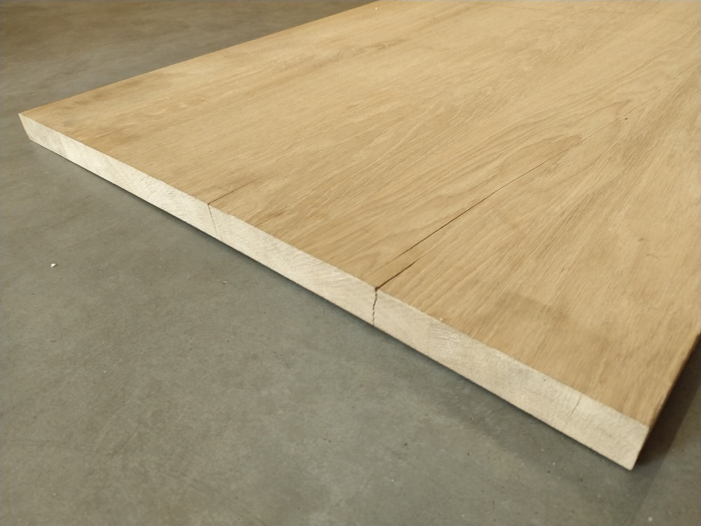 Plan de travail chêne - lamellé collé abouté - bords droits - 3000 x 640 x 30 mm