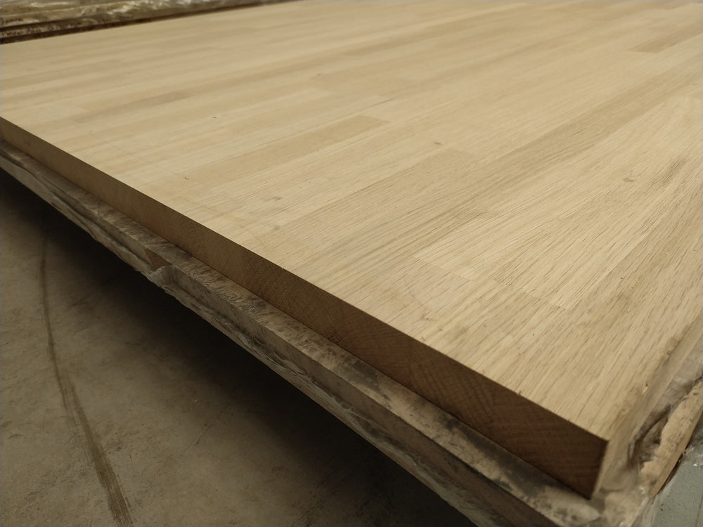 Panneau chêne - lamellé collé abouté - bords droits - 3000 x 1220 x 30 mm