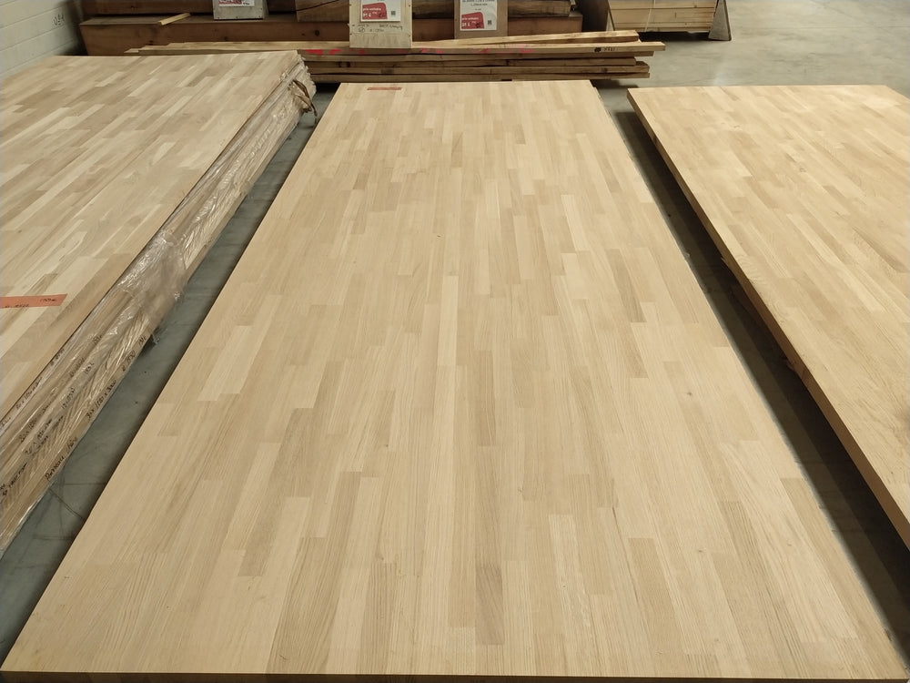 Panneau chêne - lamellé collé abouté - bords droits - 3000 x 1220 x 30 mm — vue 2