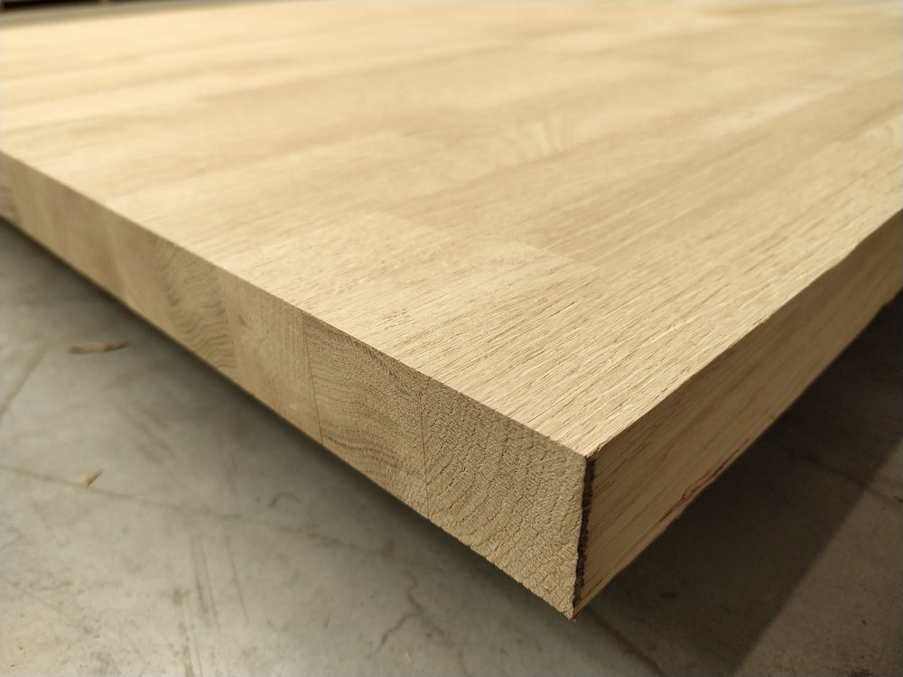Panneau chêne - lamellé collé abouté - bords droits - 3000 x 1220 x 40 mm