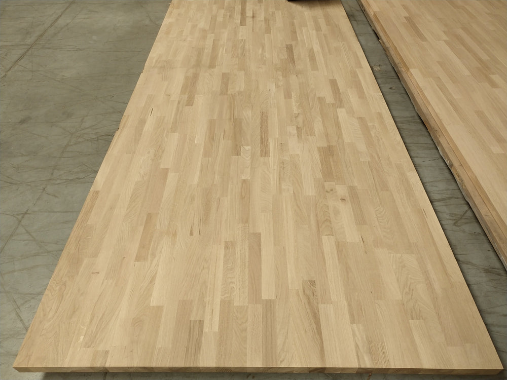 Panneau chêne - lamellé collé abouté - bords droits - 3000 x 1220 x 40 mm — vue 2