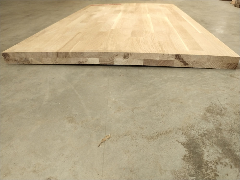 Plan de travail chêne - lamellé collé abouté - bords droits - 1105 x 655 x 36 mm — vue 2