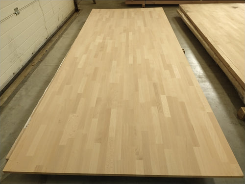 Plateau Hêtre - lamellé-collé abouté - 3000 x 1235 x 20 mm