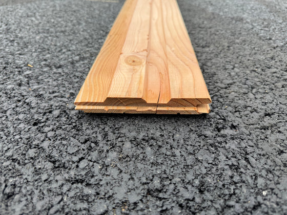 Bardage douglas naturel classe 3 - 21x132 - L=3,95m (profil vagueo) — vue 3