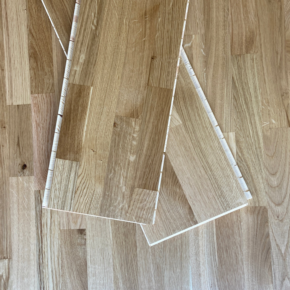 Parquet Contrecollé chêne 4 frises verni satiné (rustic)