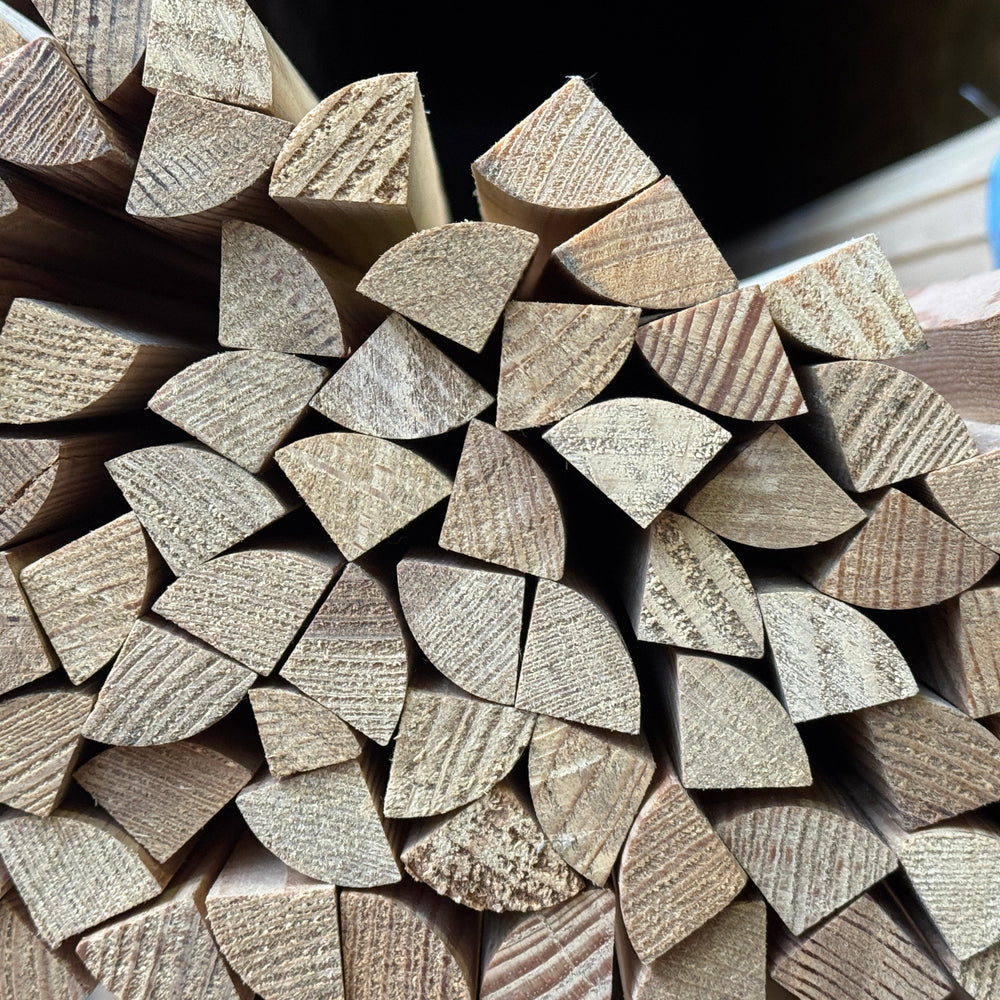 1/4 Rond sapin - 18x18 - L=2,5m