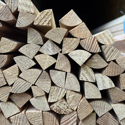 1/4 Rond sapin - 18x18 - L=2,5m