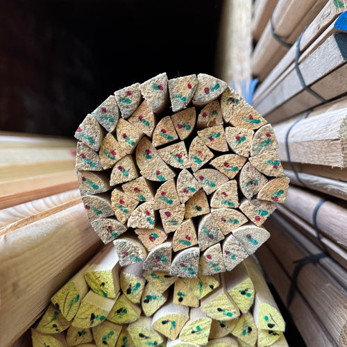 1/4 Rond exo blanc - 14x14 - L=2,4m