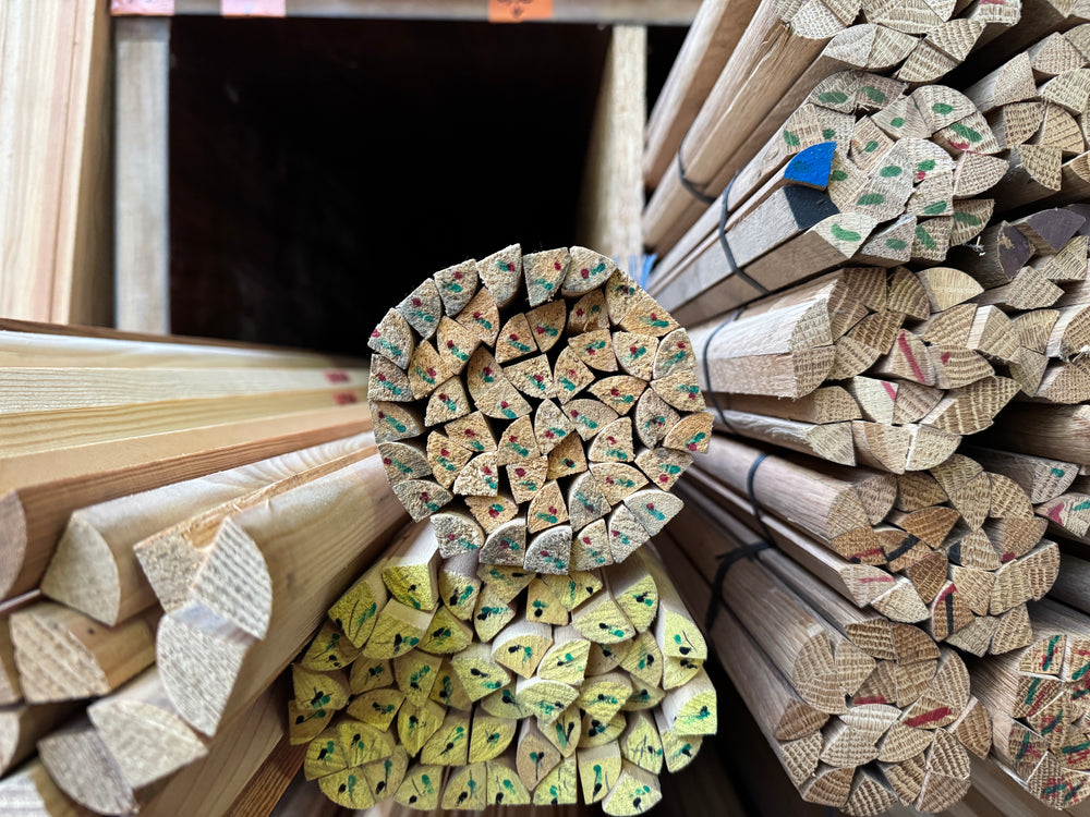 1/4 Rond exo blanc - 14x14 - L=2,4m