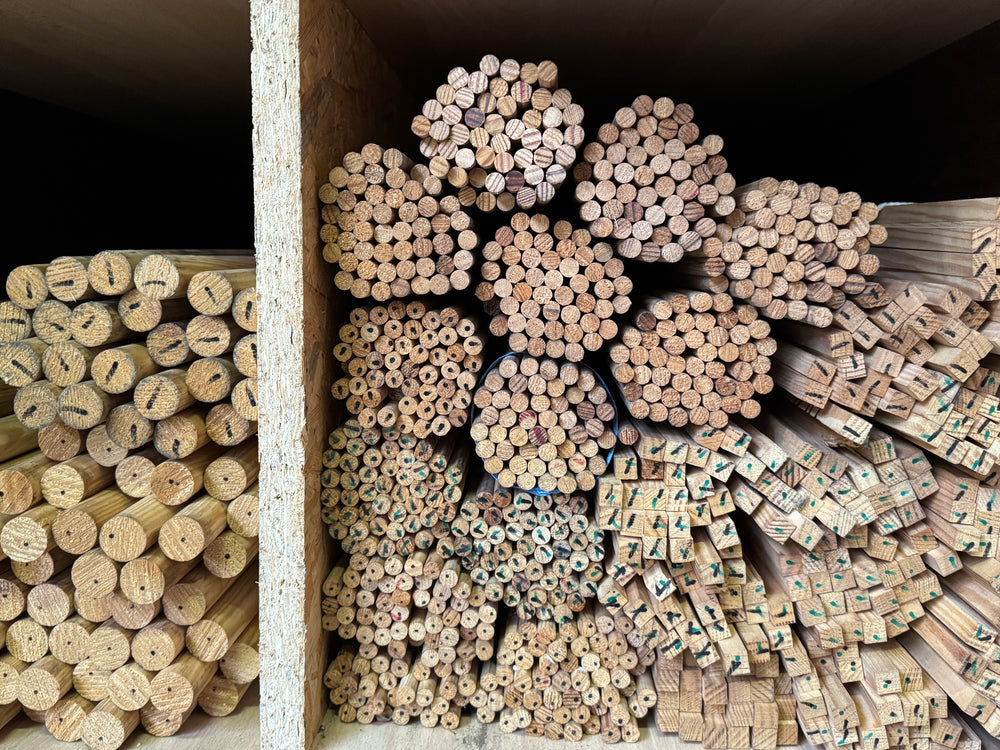 Baton rond pin maritime - 9x9 - L=2m