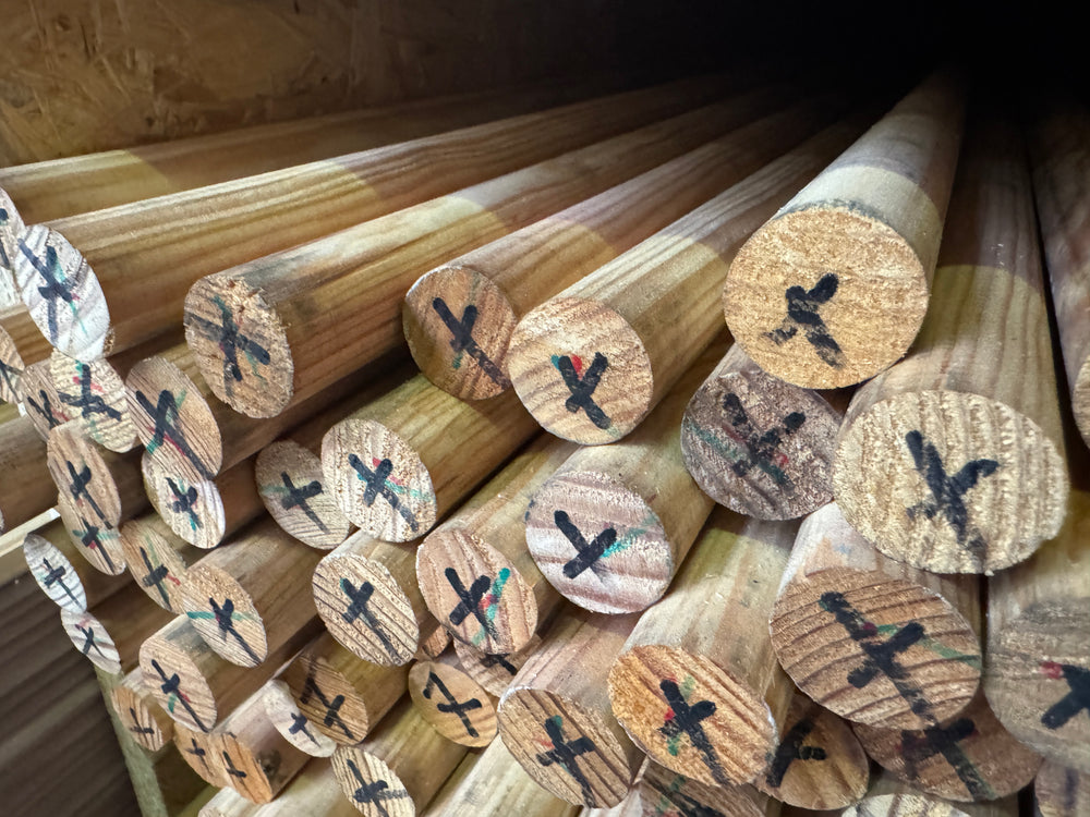 Baton rond pin maritime - 27x27 - L=2m