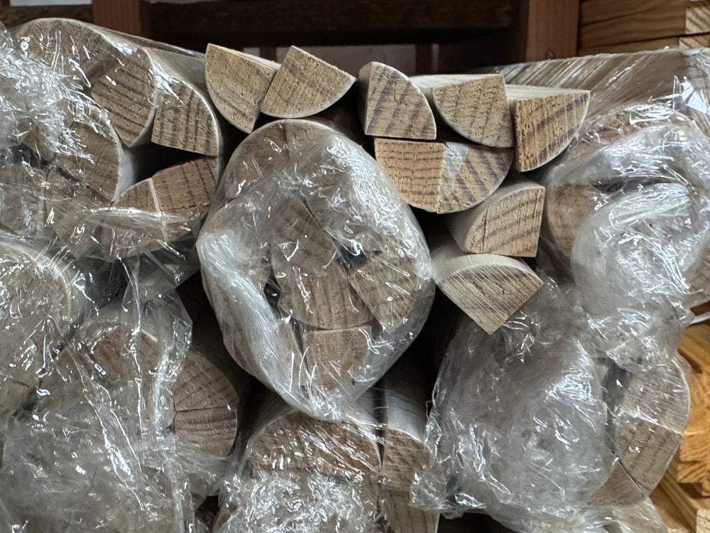 1/4 Rond exo blanc - 18x18 - L=2m