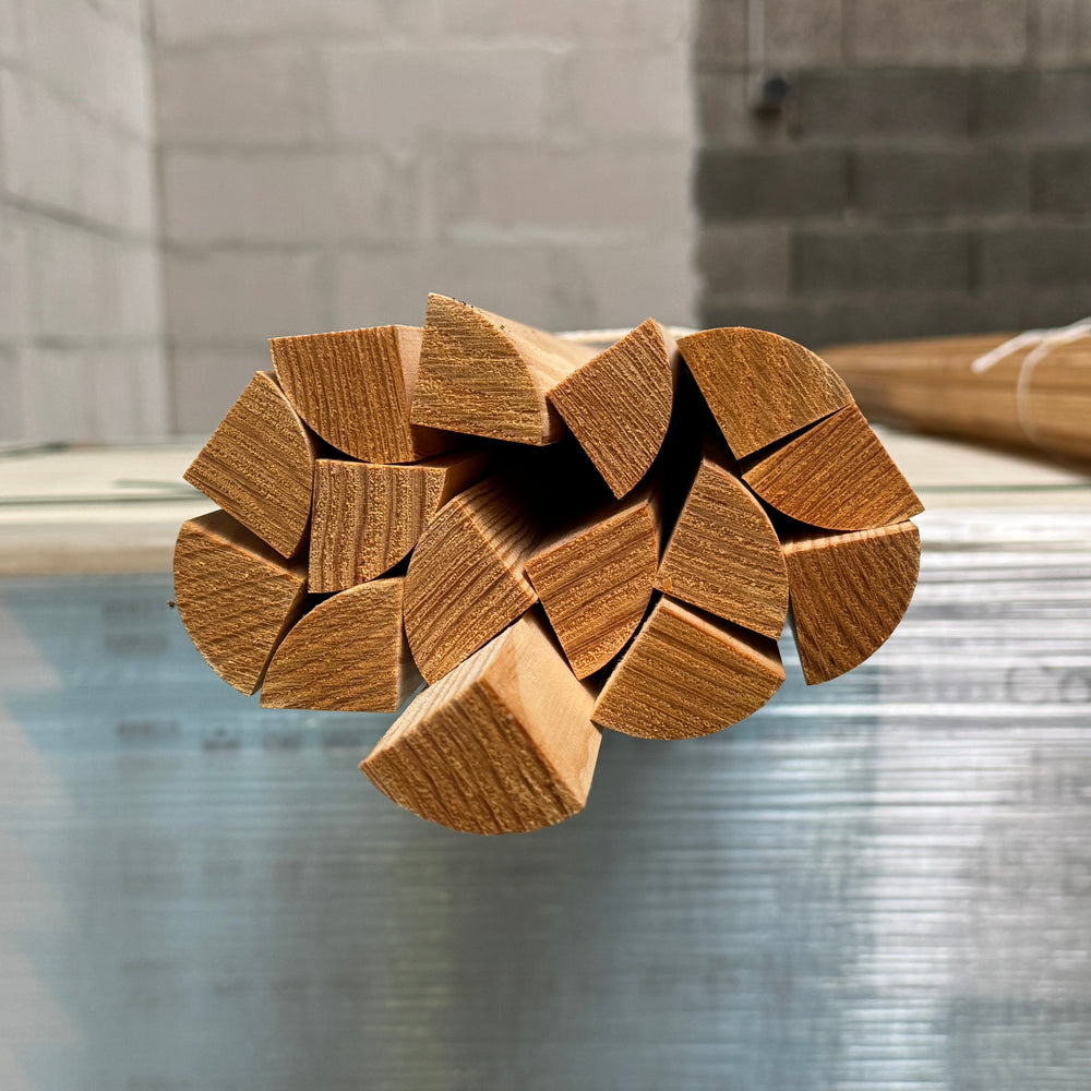 1/4 Rond pin maritime - 27x27 - L=2,4m