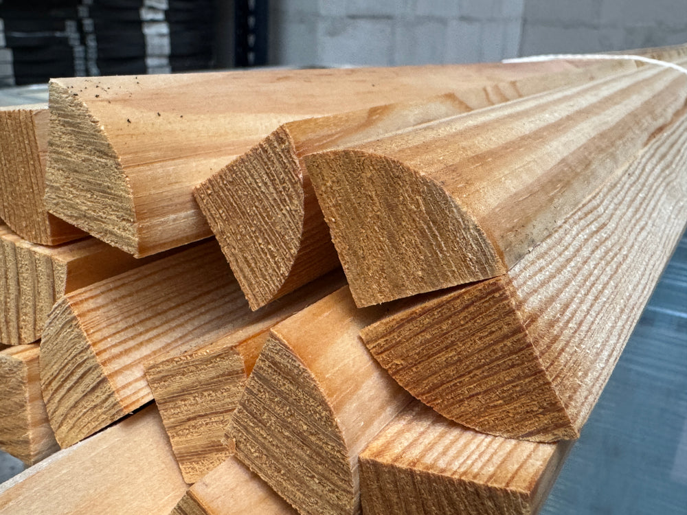 1/4 Rond pin maritime - 27x27 - L=2,4m