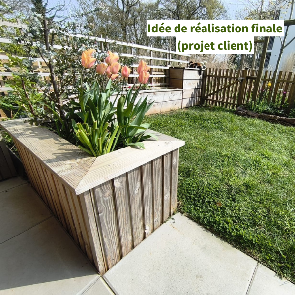 Chute de planches bois massif résineux - sections variables - L=env 96cm