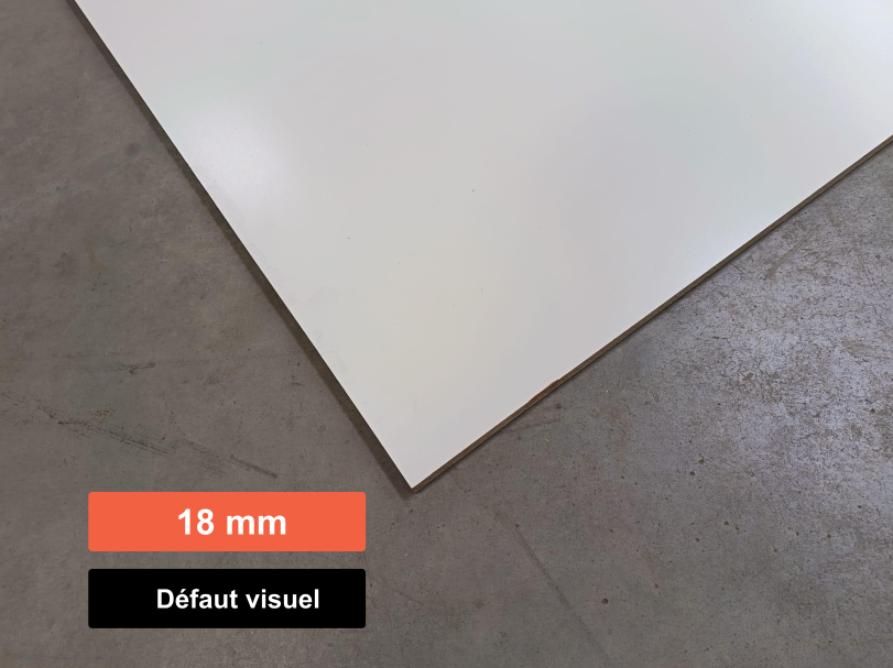 Contreplaqué Marine Okoumé filmé Blanc - 2500 x 1220 x 18 mm (défaut visuel)